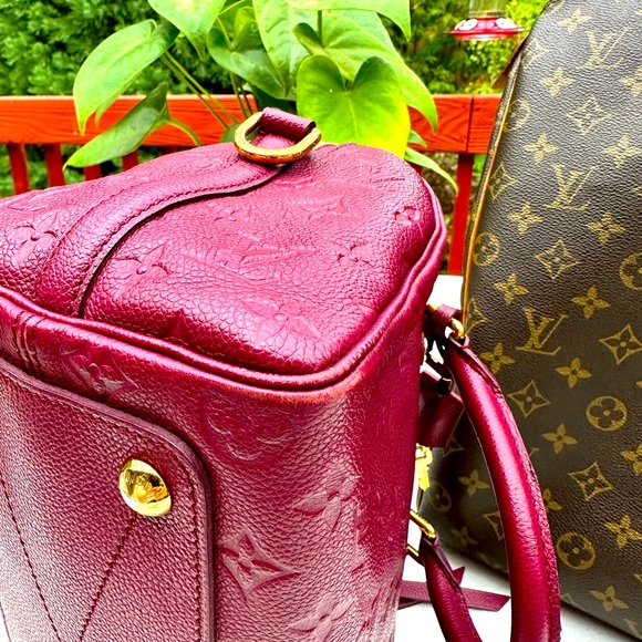 💕AUTHENTIC Louis Vuitton AURORE Monogram Empreinte Speedy BANDOULIERE 25 Bag💕 - Picture 8 of 14